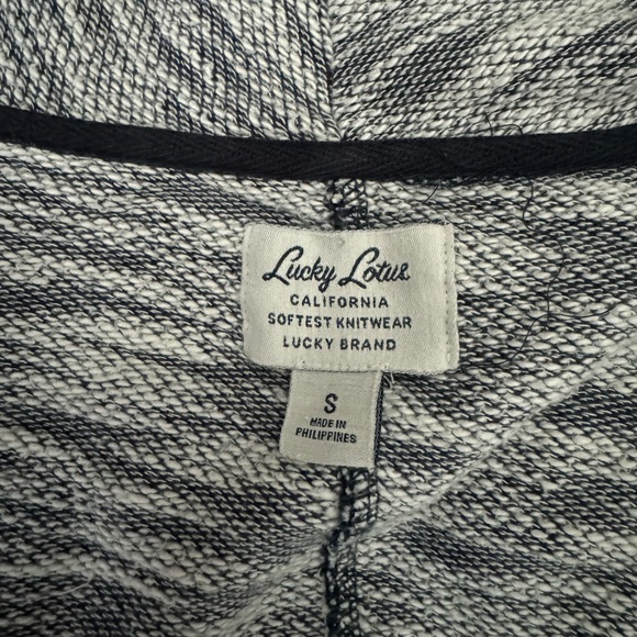 Lucky Brand Lucky Lotus California Knit Drape Front Cardigan Sweater Size S - Picture 8 of 9